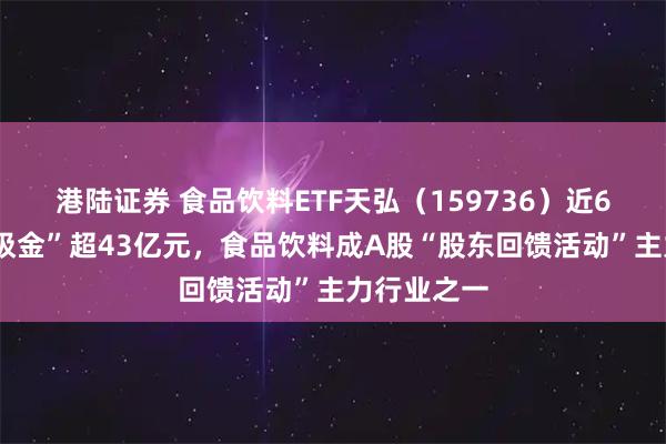 港陆证券 食品饮料ETF天弘（159736）近60日累计“吸金”超43亿元，食品饮料成A股“股东回馈活动”主力行业之一